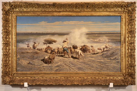 The return of the herd, 19th century (oil on canvas)