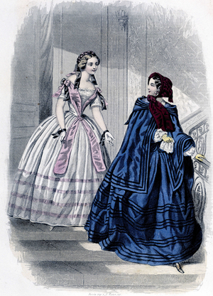 2 fashionable women - in “” Journal des Demoiselles”” 1852.
