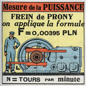 Work and power: measurement of power with Prony brake. 1925 (print)