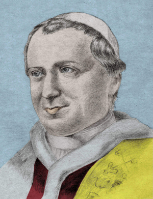 Portrait of Pius IX (1792 - 1878), 253rd Pope (1846 - 1878).