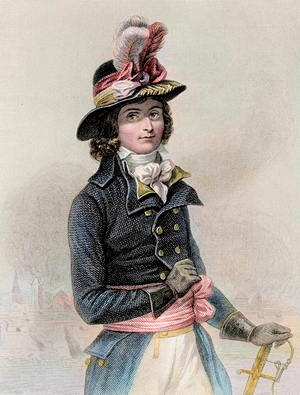 Louis Antoine Saint-Just (colour litho)