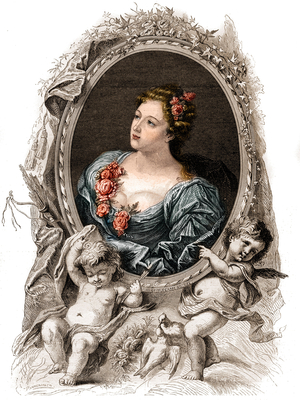 Portrait of Theophano or Theophanie (Theophanu or Theophania) Byzantine Imperatrice of the 10th century. Engraving of the 19th century.