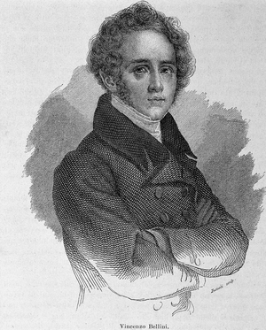 Portrait of Vincenzo Bellini (1801 - 1835), Italian composer.