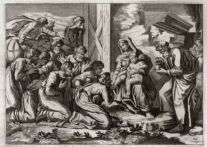 Illustration for the Royaumont Bible, 1811 (engraving)