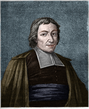 Portrait of Jean Baptiste De La Salle (Jean-Baptiste) (1651-1719) French religious, founder of the congregation of the brothers of the Christian Schools. Engraving of the 19th century.