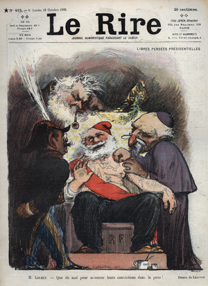 Emile Loubet - Free Presidential Pensions, for "Le Rire", 1902 (print)
