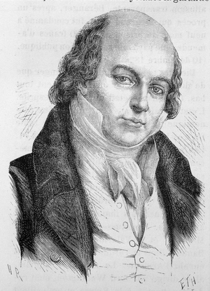 Portrait of Béranger, French poet and songwriter (1780 - 1857) - in “” L'Histoire de France”” by Henri Martin, 19th century.