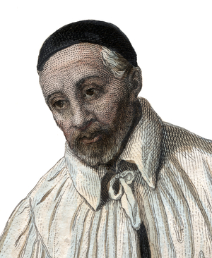 Portrait of Saint (St.) Vincent de Paul (1581-1660), priest of the Catholic Church. 
