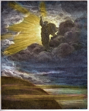 The Creation of Light - Old Testament , 19th century (engraving)