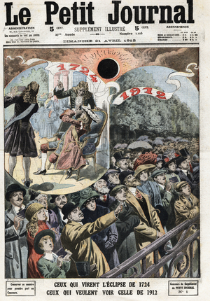 Those who saw the eclipse of 1724. Those who want to see the 1912 one. Spectators watching for the eclipse of sun in France, on 21/04/1912.