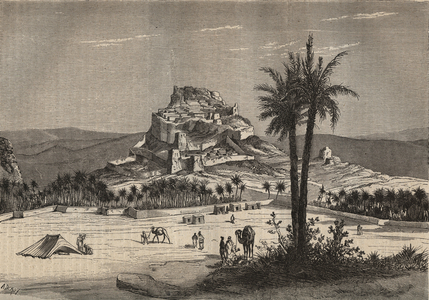 View of Oued el Golea in Algeria in the south of the province of Oran at the end of the 19th century - engraving