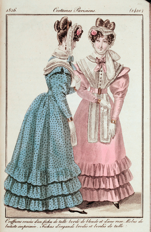 Fashion, France, 19th century - Women's Fashion - Ladies and Fashion Journal, Parisian Costumes, 1826 -