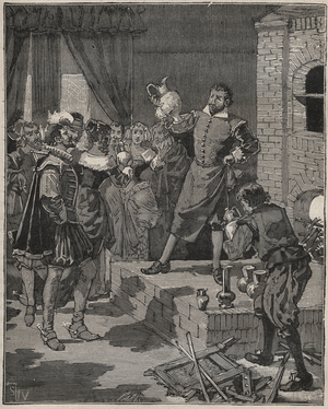 Bernard Palissy, French triumphant ceramist, 1880 (engraving)