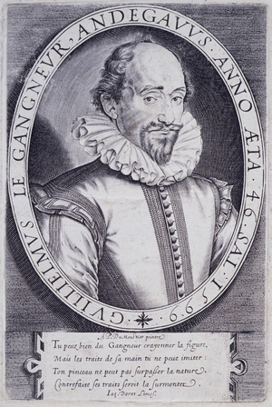 Portrait of Guillaume Le Gangneur, secretary of the chamber of the king of France (engraving)