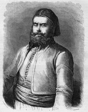 Portrait of Mohammed Said (1822-1863), Vice King (Pasha) of Egypt under the Ottoman Empire. Engraving in “” Le Monde Illustré”” n°303 of January 31, 1863.