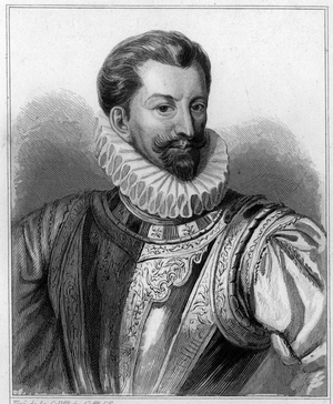 Portrait of Henry I of Lorraine, 3rd Duke of Guise, dit le Balafré (1550 - 1588) - in “Histoire des Français” by Lavallée, engraving, sd., 19th century.