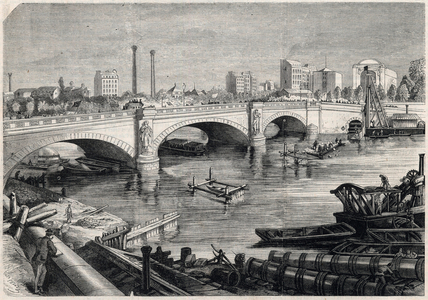 Transformations of Paris under the Second Empire, Haussmann Paris, 1868 (engraving)