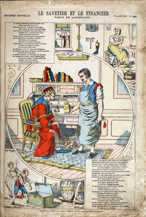 Illustration for the Fables of Jean de la Fontaine, c.1880 (engraving)
