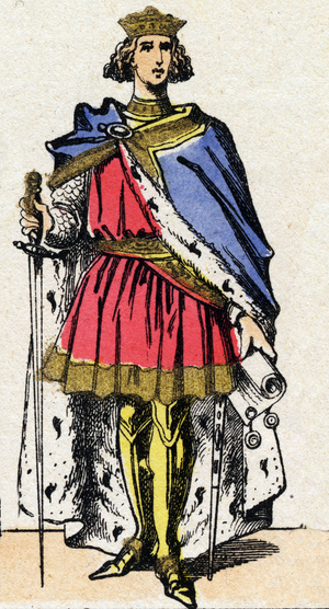 Capetian Dynasty : Portrait of Philip III called the Bold (1245-1285), King of the Franks from 1270 to 1285, late 19th century (print)