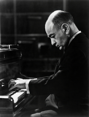 Portrait of Shura Cherkassky (Shura Cherkassy) pianist of Russian origin. 1909-1995