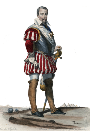Portrait of Louis Des Balbes de Berton de Crillon (1543-1615), French soldier called "the man without fear" . 