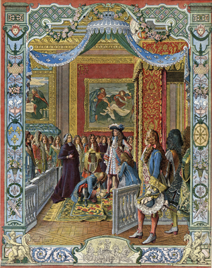 The rise of King Louis XIV known as the Sun King, 1904 (chromo)