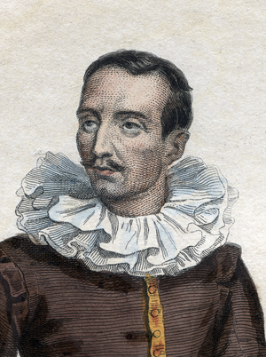 Portrait of Pierre de Bourdeille, seigneur (and abbe) de Brantome (1535-1614), French historian, soldier and biographer.