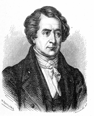 Portrait of François Arago (1786 - 1853) - in “” Album of Science; illustrious scholars; Great discoveries””” 1896.