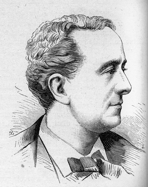 Portrait of Louis Delaunay (1826-1903), French comedian, member of the Comedie Francaise. Engraving in “” Le Monde Illustré”” n¡1168 of 16 August 1879.