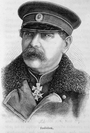 Portrait of Edouard Ivanovich Totleben (or Todleben), 1818-1884), Russian military and engineer - in “The History of France” by Henri Martin, 19th century.