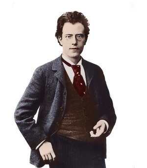Portrait of the Austrian composer and conductor Gustav Mahler (Engraving)