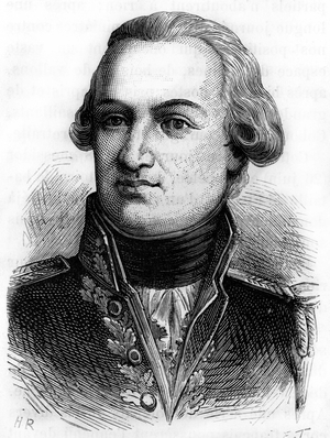 Portrait of Villaret-Joyeuse (Count of Villaret de Joyeuse), French Admiral (1750 - 1812) - in “” L'Histoire de France”” by Henri Martin, 19th century.