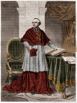 Joseph Fesch (1763-1839), French cardinal - engraving 1879 - Portrait of Cardinal Joseph Fesch, uncle of Napoleon Bonaparte (1763-1839) - in “Histoire de l'empire suite à l'histoire du consulate” by Adolphe Thiers - 1879 - private collection