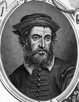 Portrait of Gregorio di Tomaso Chiulinovich Lo Schiavone Italian painter. Engraving of 1859