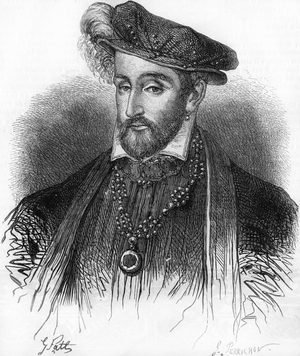 Portrait of Henry II King of France (1519-1559), engraving of the 19th century.