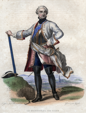 Portrait of Maurice de Saxe  (1696-1750), German military in French service and Marshal General of France.