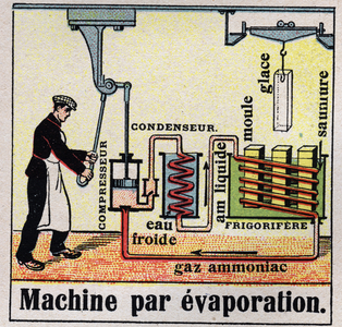 The cold industry: cross section of an evaporation machine. 1925 (print)