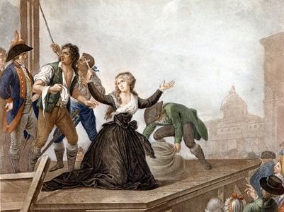 Elisabeth de Bourbon, sister of Louis XVI, before being guillotinned  (engraving)