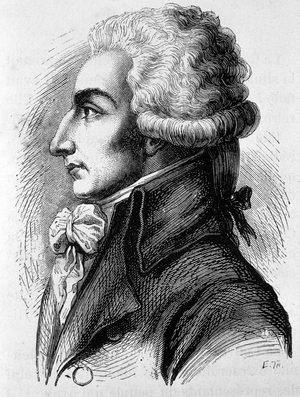 Louis Michel Lepeletier, Marquis de Saint-Fargeau (Saint Fargeau), French politician (1760-1793) - in “” L'Histoire de France”” by Henri Martin, 19th century.