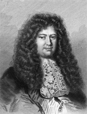 Portrait of François Michel Le Tellier, Marquis de Louvois (1639 - 1691), French politician - in “Histoire des Français” by Lavallée, engraving, sd., 19th century.
