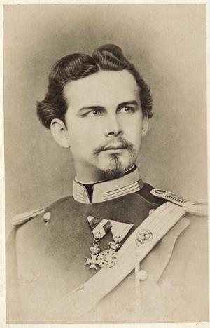 Portrait of Louis II of Wittelsbach (1786-1868), King of Baviere (Ludwig II von Bayern or Ludwig Otto Frederik Wilhelm von Wittelsbach). Photograph of the J.Albert workshop in Munchen.