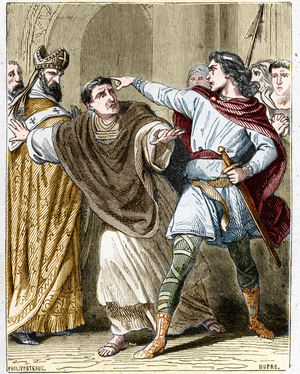 Childeric II, king of the Francs from 670 to 673 had the eveque Saint Leger (616-675) locked in the Abbey of Luxeuil.