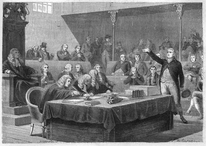 Speech by Depute Fox to the Parliament of England on France's invasion of Switzerland, November 1802 - Engraving from “” Histoire du Consulate et de l'Empire”” by Louis Adolphe Thiers - MP Fox's speech about French invasion of Switzerland, November 1802 - Engraving from “” Histoire du Consulate et de l'Empire”” by Louis Adolphe Thiers, 1865