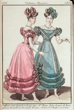 Fashion, France, 19th century - Women's Fashion - Ladies and Fashion Journal, Parisian Costumes, 1826 -