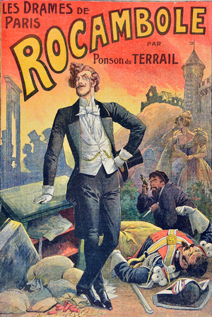Illustration of the Drames de Paris, Rocamole - by Editions Jules Rouff - 1884 - created by Pierre Ponson du Terrail (1829-1871) - llustration by Louis Charles Bombled (1862-1927)