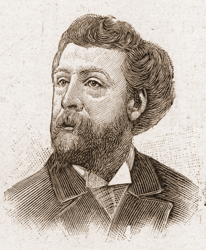 The members of the Academy Francaise in 1895: portrait of Edouard Pailleron (1834-1899), French poet and playwright.