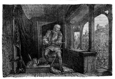 Assassination in the 16th century of Jacques de Murray Half-brother of Marie Stuart and natural son of Jacques V of Scotland.