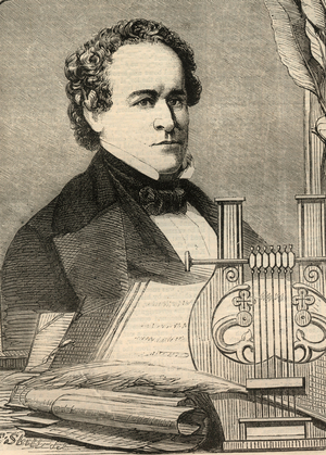 Portrait of Charles Anthon (1797-1867), American professor. Engraving In “” The illustrated London News”” of 23 January 1858.
