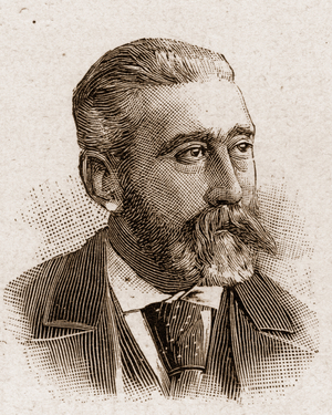 The members of the Academy Francaise in 1895: portrait of Jose Maria (Jose-Maria) de Heredia (1842-1905), French poet.