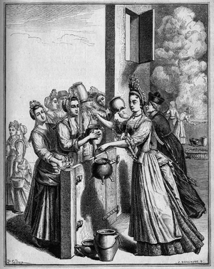 The help of soup in Paris during the famine of 1709